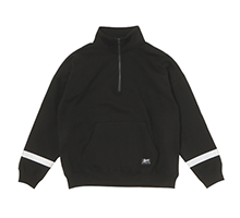 Reflective Half Zip Sweat BLACK