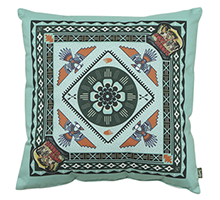 Bandana fabric Cushion TURQUOISE Bandana fabric Cushion TURQUOISE