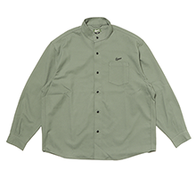 BrushFinish BandCollar LShirt GREEN