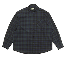 BrushFinish BandCollar LShirt BLACKWATCH