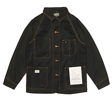 PEARL D COVERALL JACKET BLACK