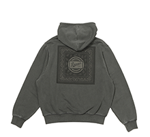 BANDANA LOGO ZIP PARKA BLACK